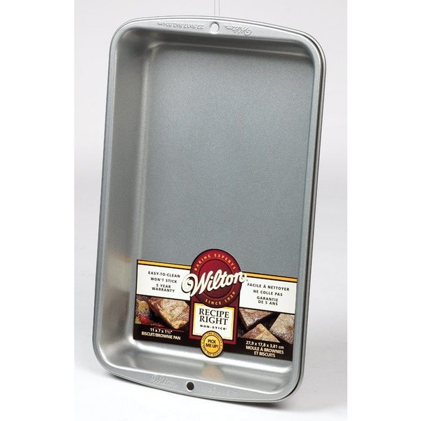 Wilton Biscuit and Brownie Pan 7-in W X 11-in L Silver Silver 191003184